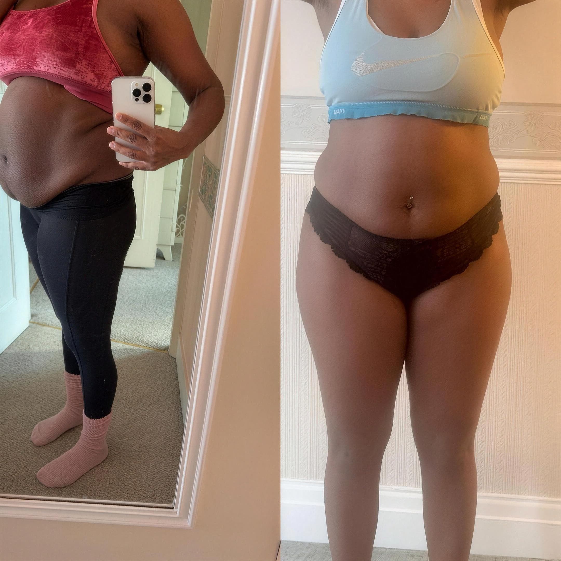 Resultado de aluna — antes e depois do acompanhamento